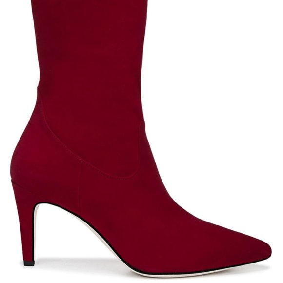 Via Spiga V-Garance Cerise Red Suede Women's Boots - Picture 9 of 11
